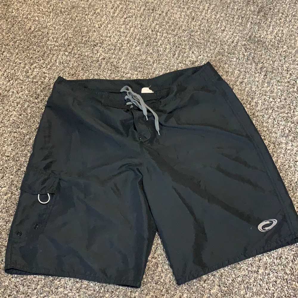 Men’s black swimming trunks